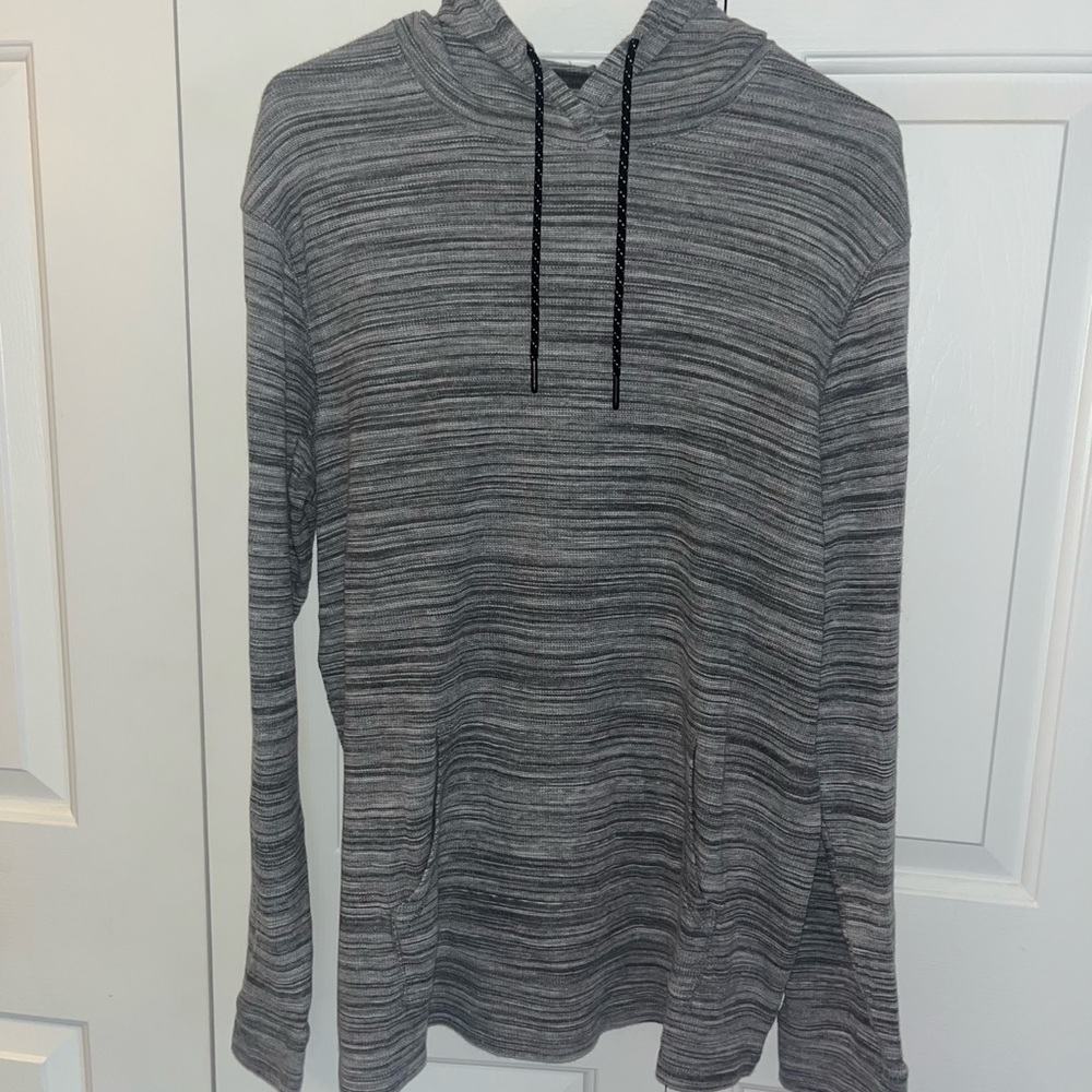 Urban Pipeline Charcoal Striped Lightweight Hoodie